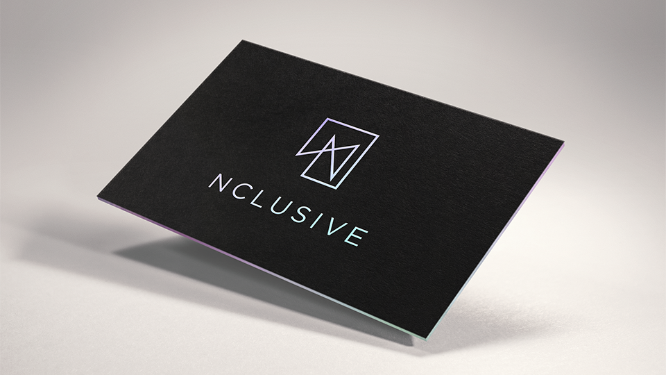 nclusive, branding, business card design