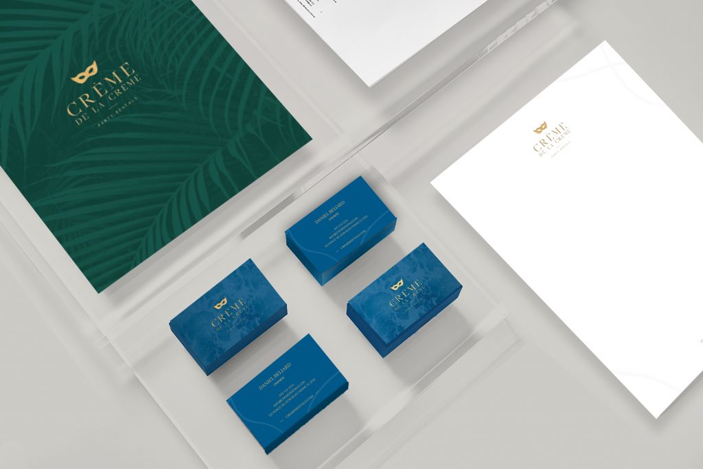 Creme de la creme, events, party rentals, party rentals miami, branding, logo